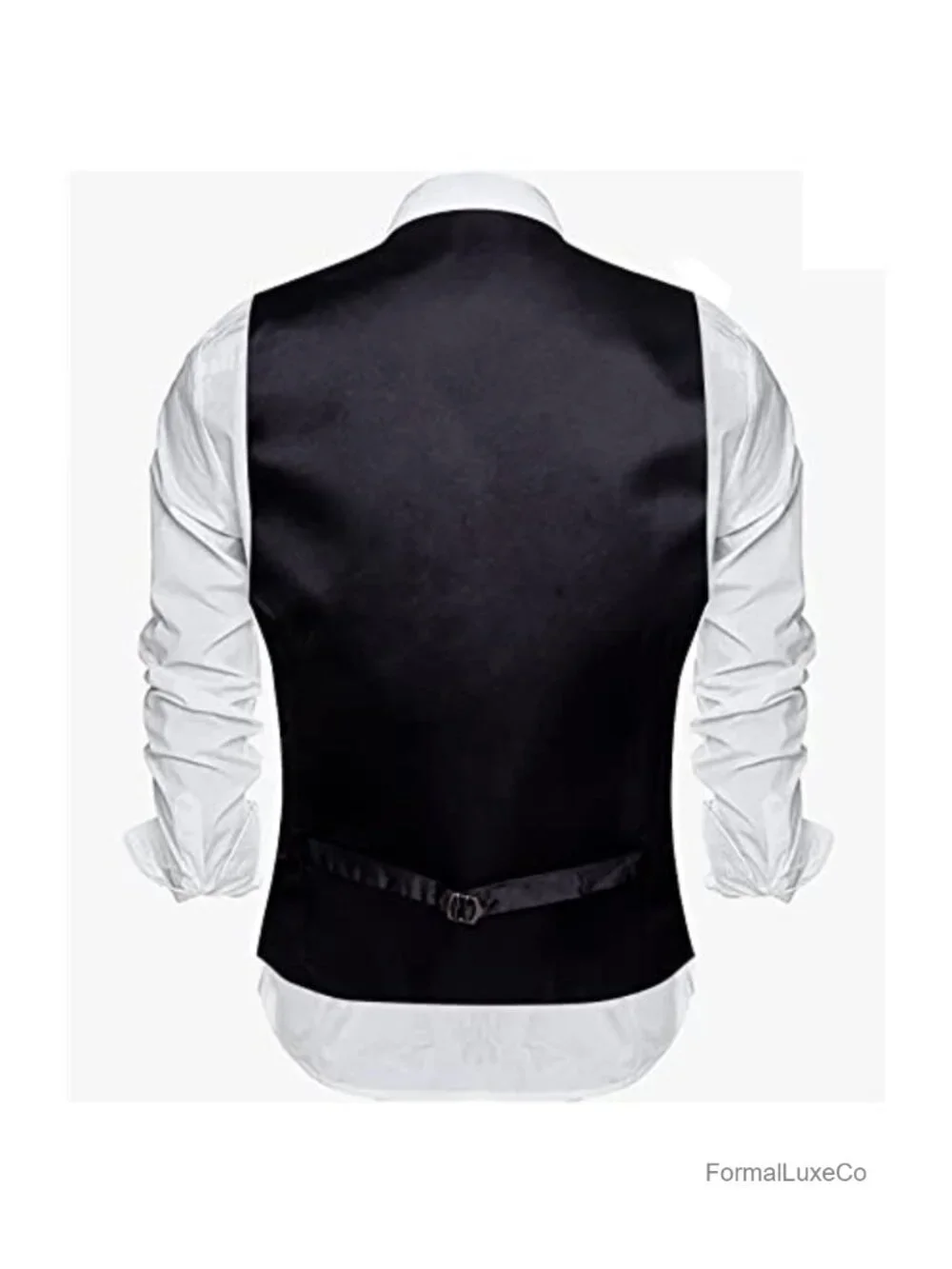 Slim Fit V-Neck Suit Vest with Pockets for Wedding & Party